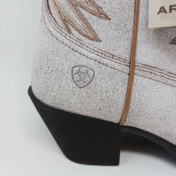 Ariat GOLDIE Western Boots Size 8 Distressed White NWT Cowboy Cowgirl Country - Picture 5 of 9